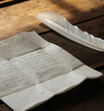 Plume, encre et cachet de cire