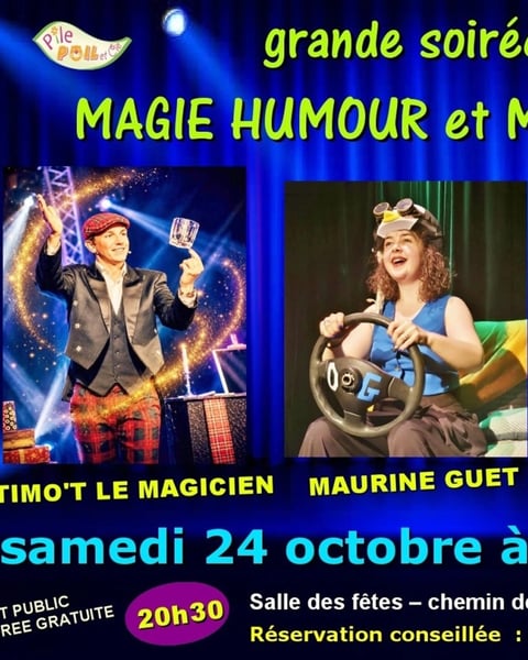 Festival Césarts-Soirée magie-humour-musique