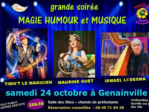 Festival Césarts-Soirée magie-humour-musique